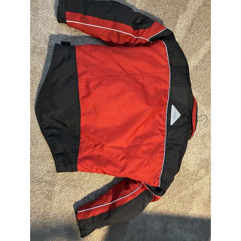 Tour Master Flex Motorcycle Jacket Men's S/M 40 Black Red Racing Padded